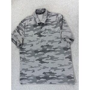 Chicago Blackhawks Travis Mathew Camouflage Hockey Polo Shirt (Men's XL) Gray